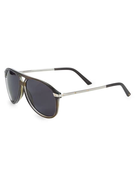 cartier grey aviator men's sunglasses|rimless cartier sunglasses.